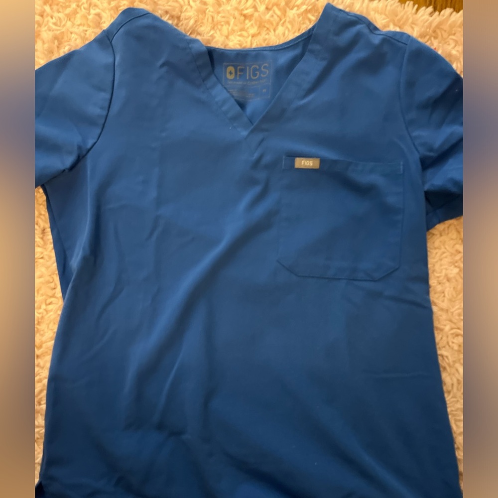 FIGS Royal blue scrub top